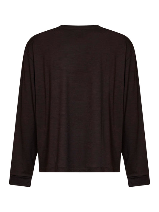 Black grape jersey Pinhas long-sleeved T-shirt