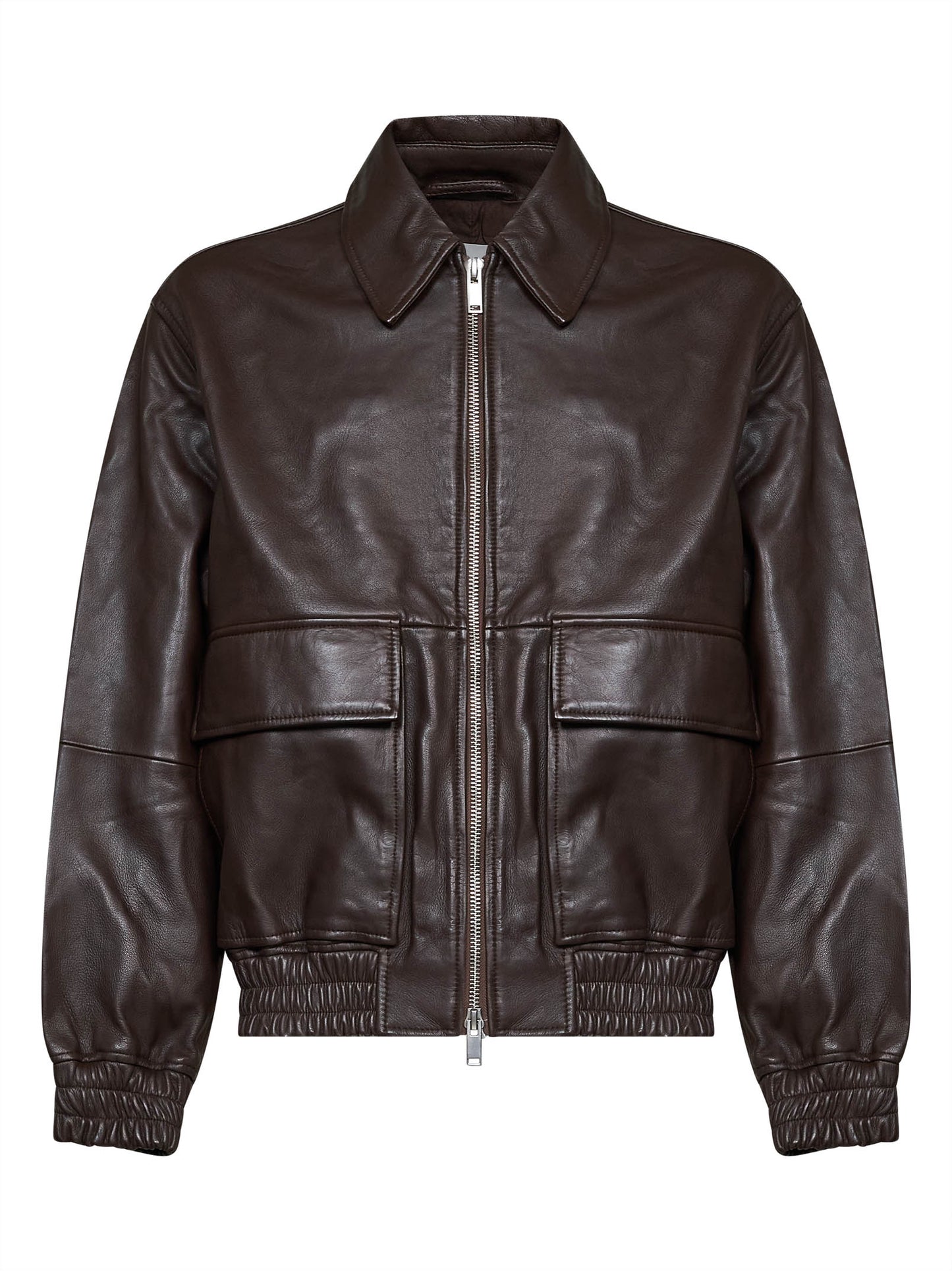 Blouson stile aviatore Piston in pelle di agnello marrone