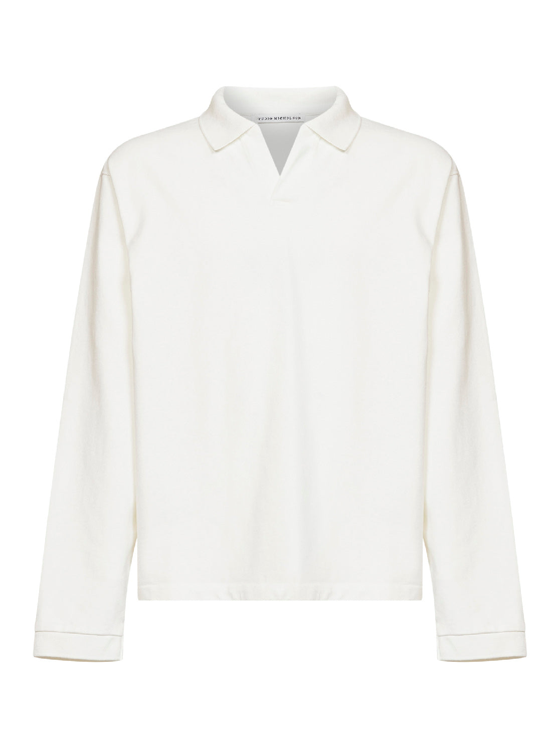Parchment jersey Sudds long-sleeved polo shirt