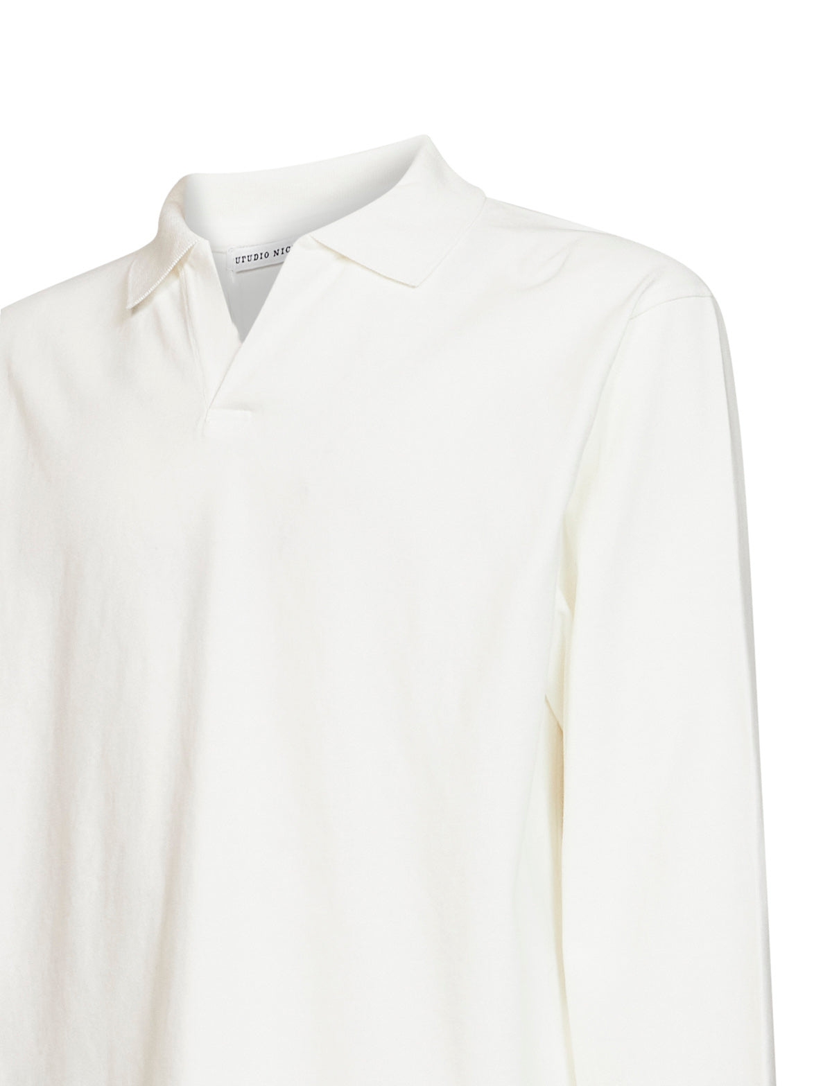 Parchment jersey Sudds long-sleeved polo shirt