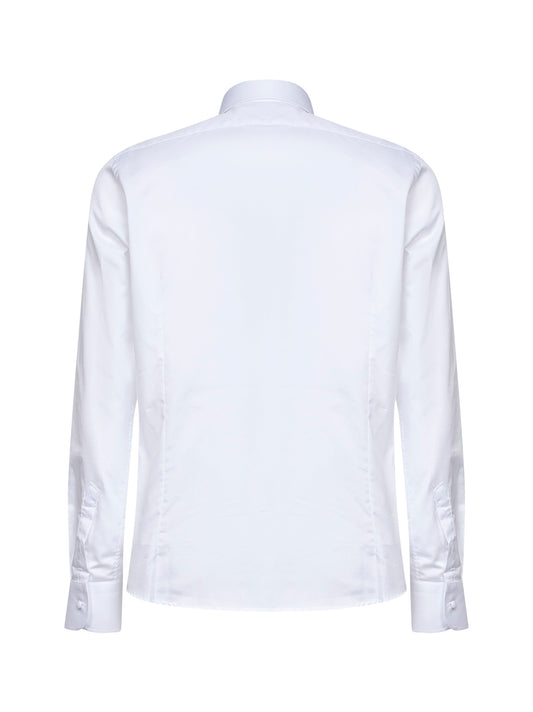 White cotton poplin shirt