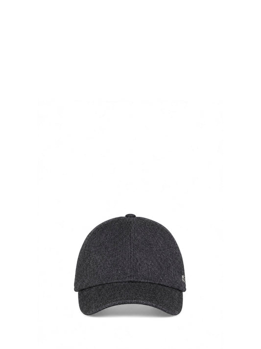 Anthracite virgin wool Denver baseball cap <BR/>