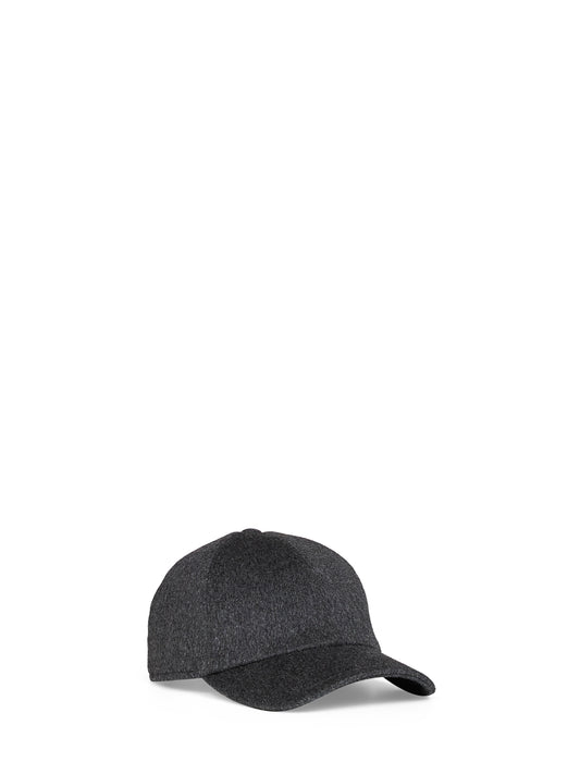 Anthracite virgin wool Denver baseball cap <BR/>