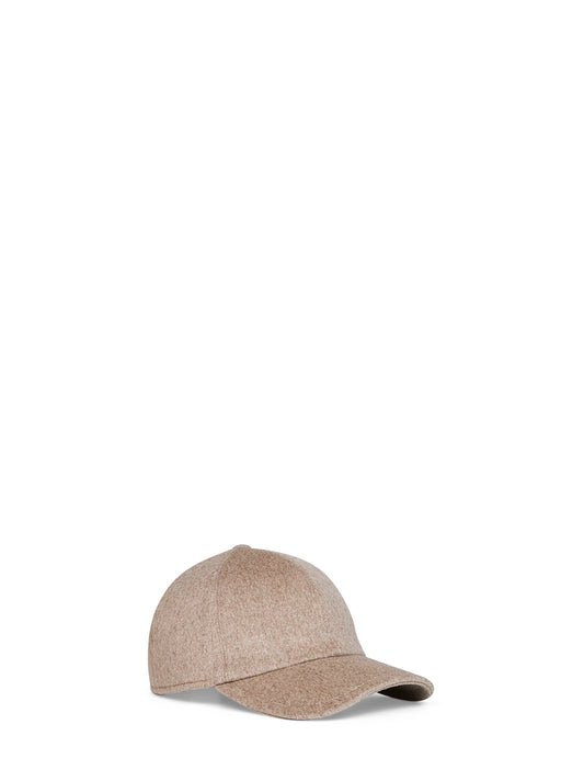 Taupe virgin wool Denver baseball cap