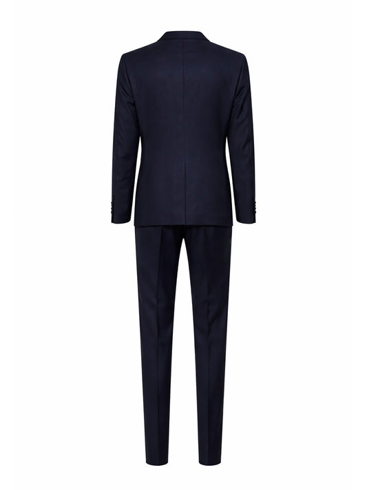 Blue jacquard virgin wool Bruce tuxedo suit