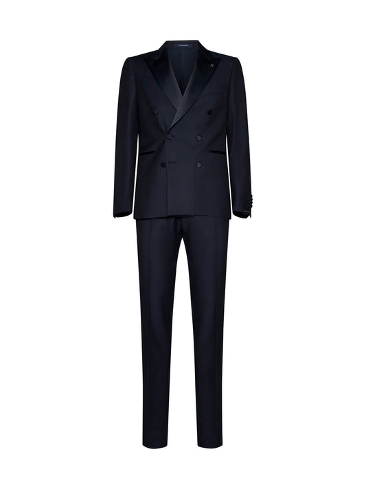 Double-breasted wool and mohair tuxedo