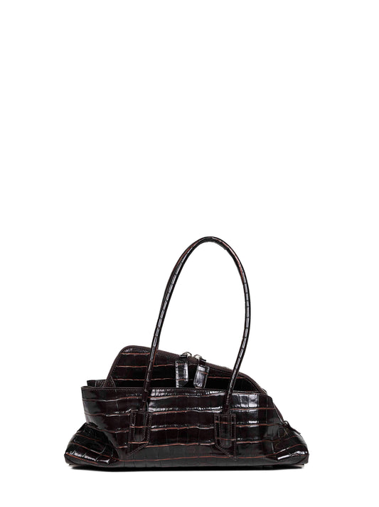 Borsa top handle "La Passeggiata Small" caffé