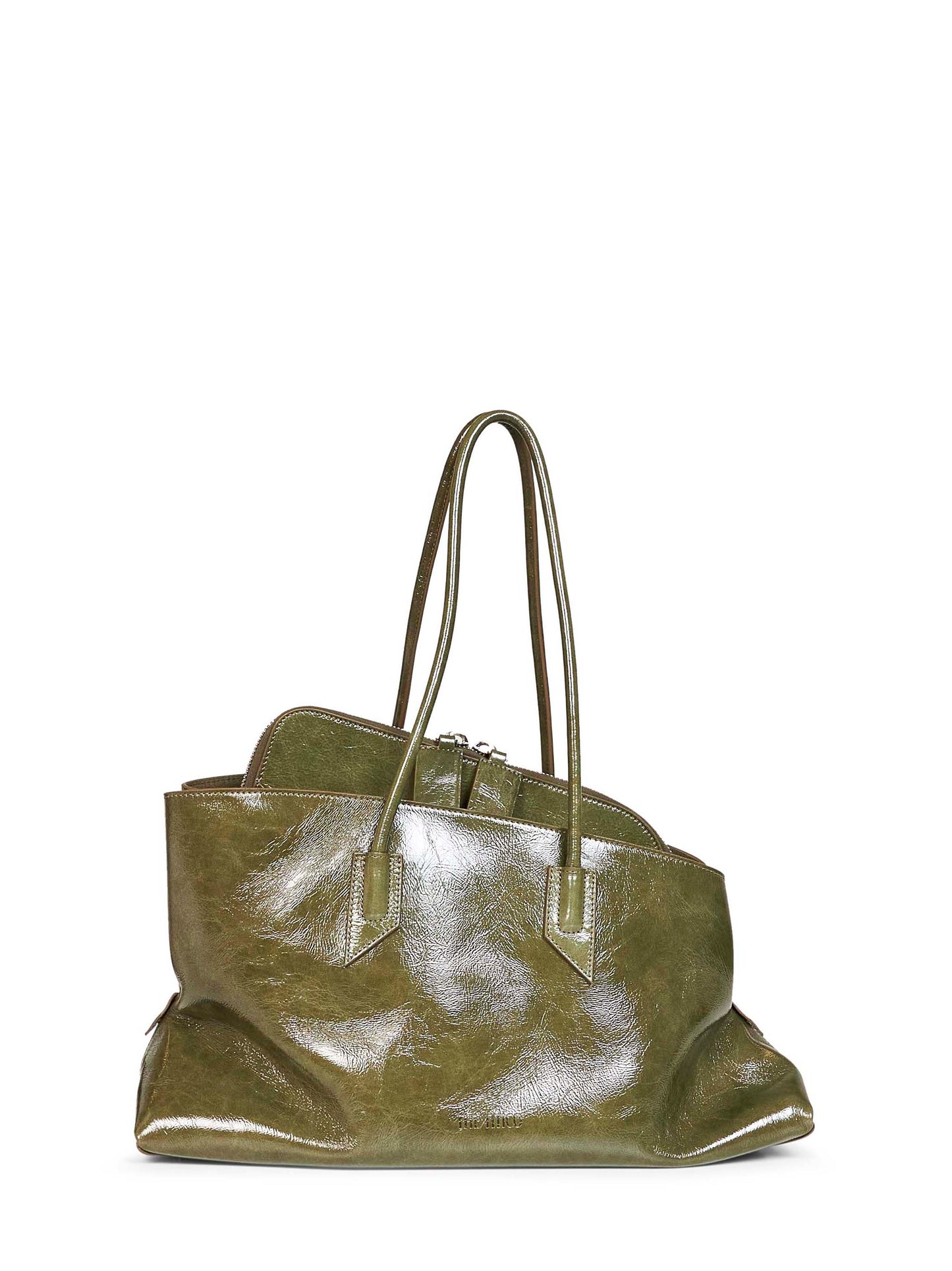 Borsa top handle "La Passeggiata Medium" marrone oliva