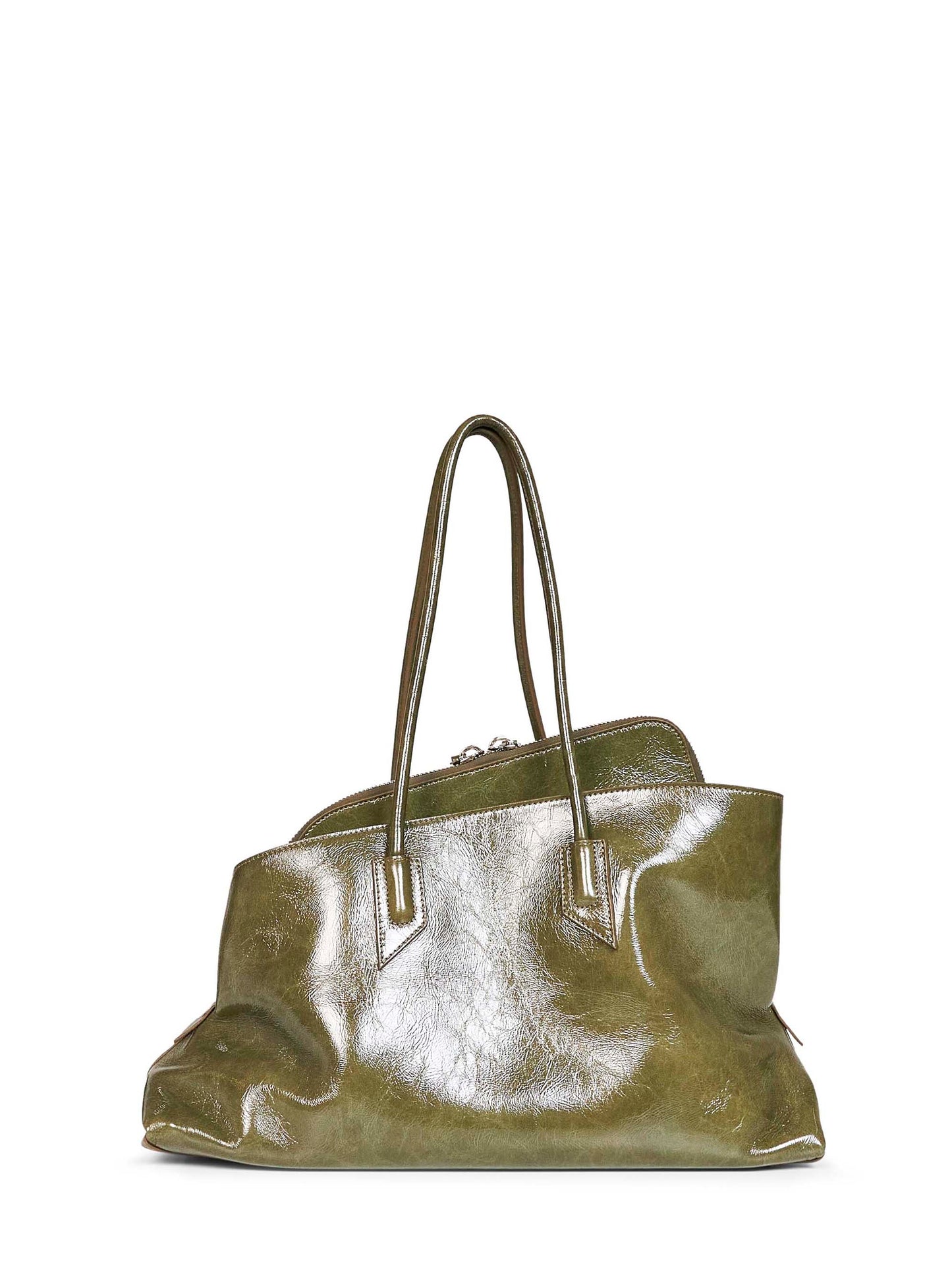 Borsa top handle "La Passeggiata Medium" marrone oliva