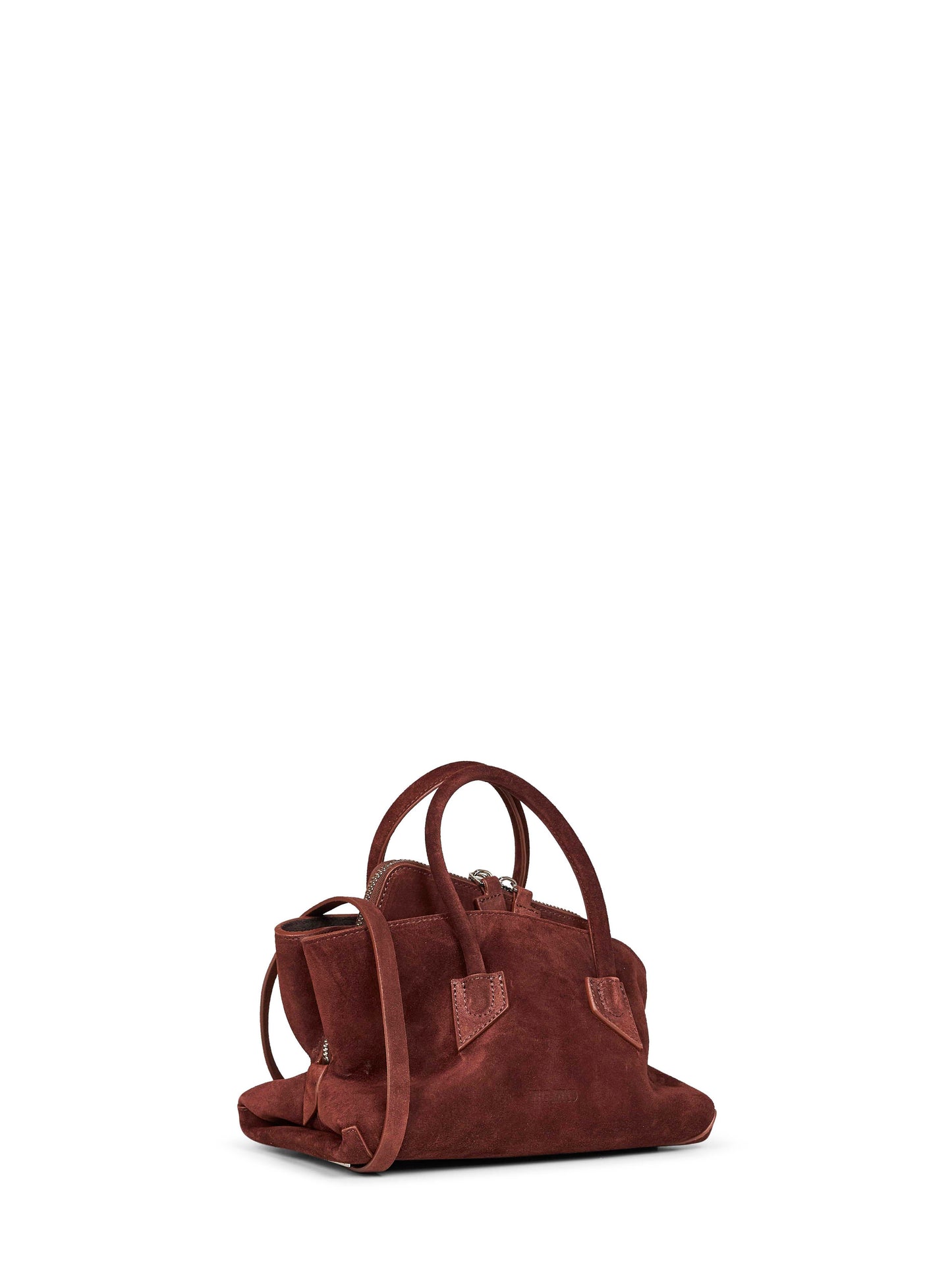Light chocolate "La Passeggiata Mini" top handle bag