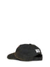 Black cotton denim logo baseball cap