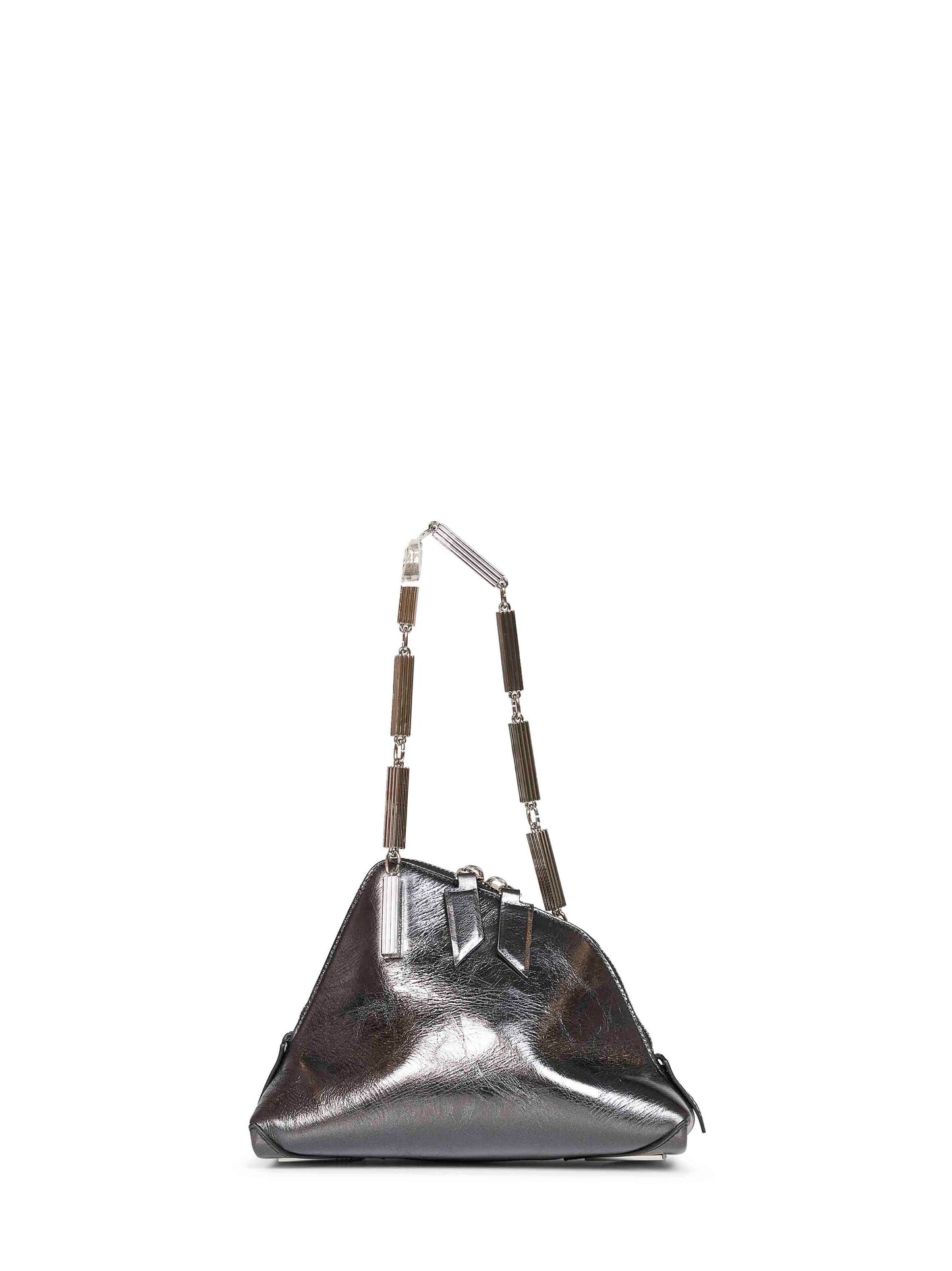 Dark grey "La Scala" clutch with shoulder strap
