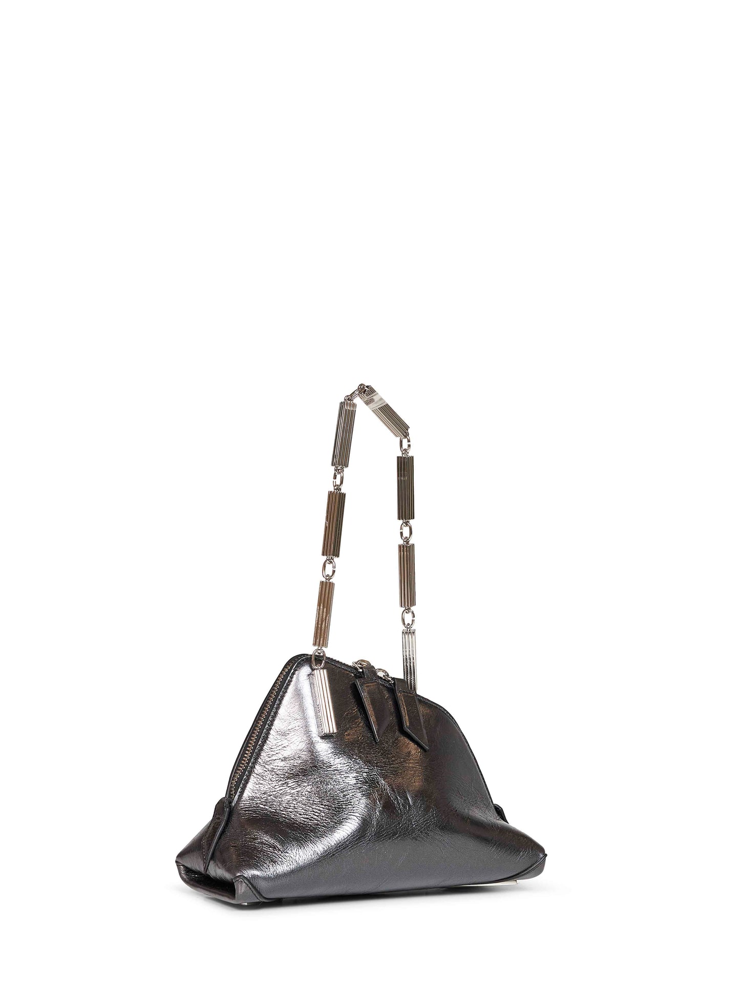 Dark grey "La Scala" clutch with shoulder strap