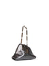Dark grey "La Scala" clutch with shoulder strap