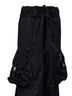 Pantaloni cargo in gabardina overdyed nera