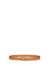 Tan slim grained leather belt