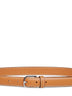 Tan slim grained leather belt