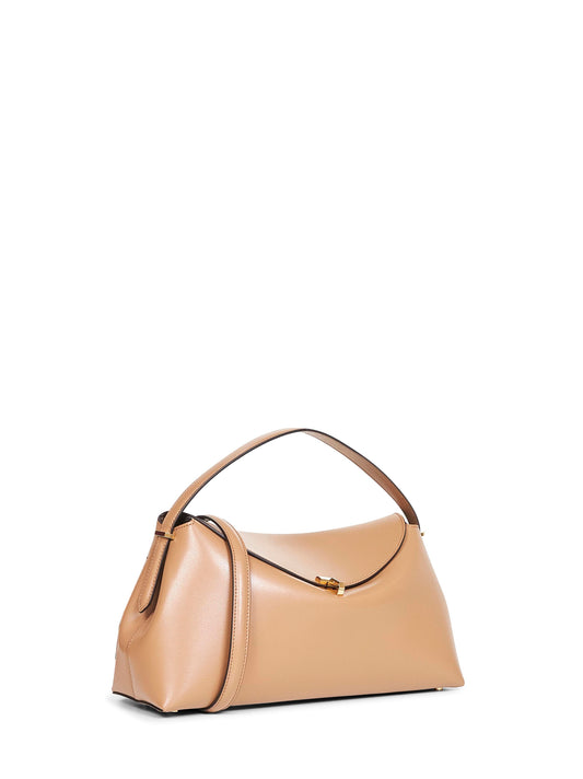 Borsa con manico T-lock cammello