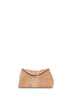Tobacco T-lock clutch bag