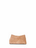 Tobacco T-lock clutch bag
