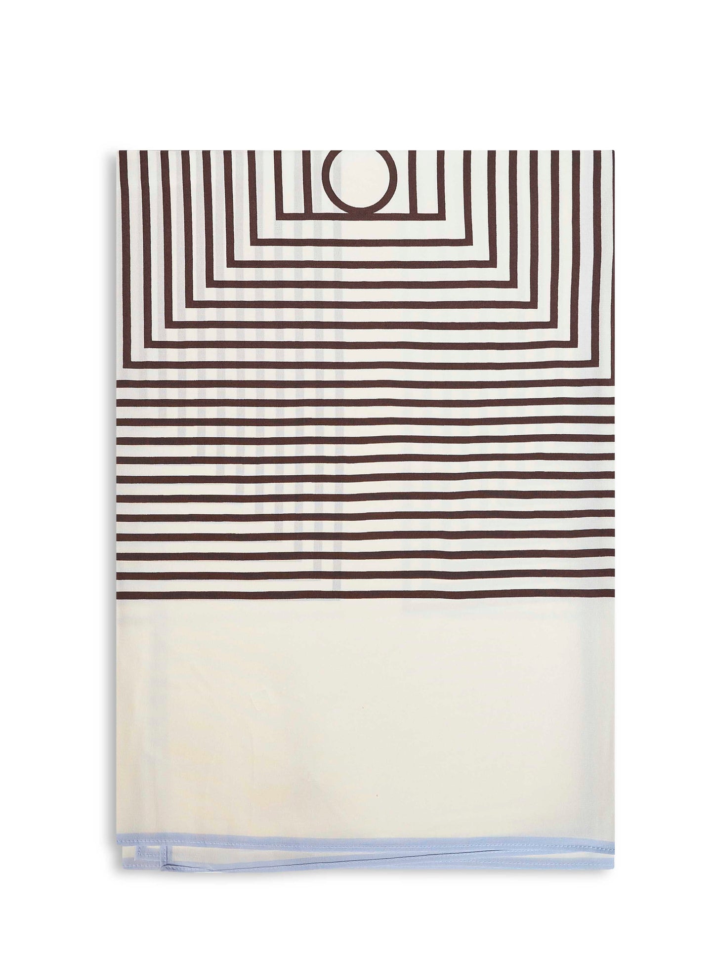 Macadamia silk centered monogram scarf