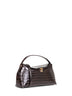 Borsa con manico T-lock marrone scuro