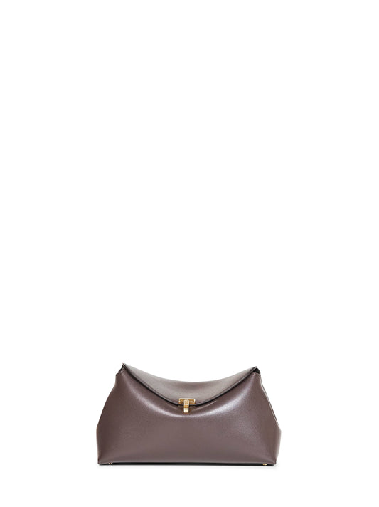 Pochette marrone con chiusura T-Lock