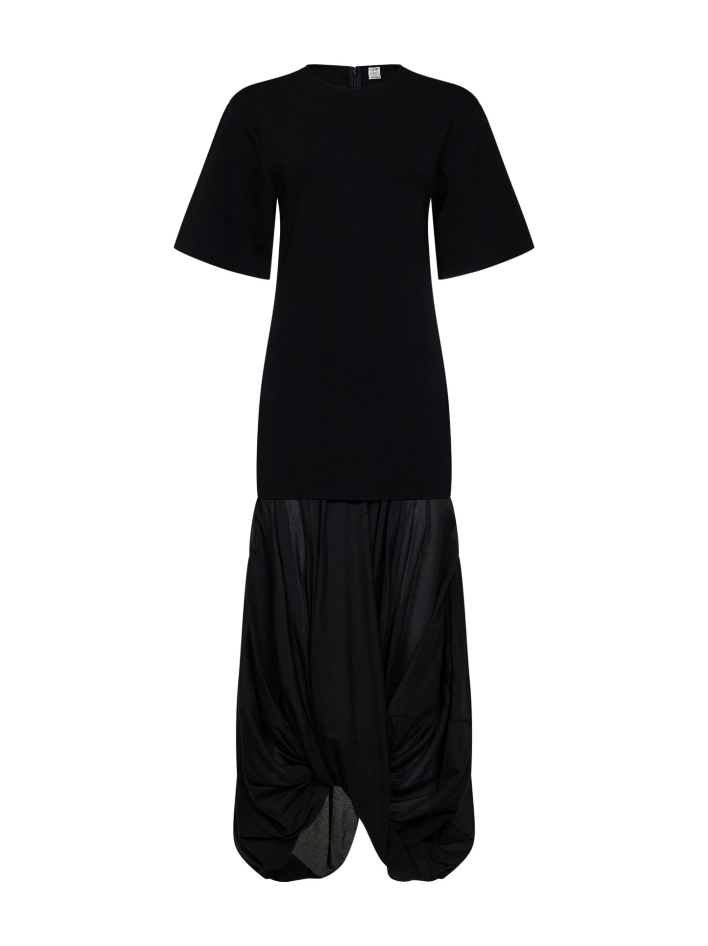 Abito a T-shirt cocoon nero