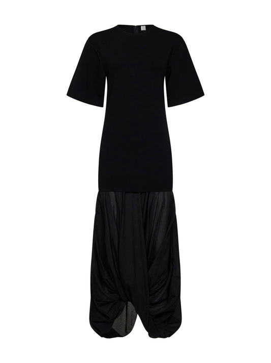 Black cocoon tee dress