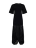 Abito a T-shirt cocoon nero
