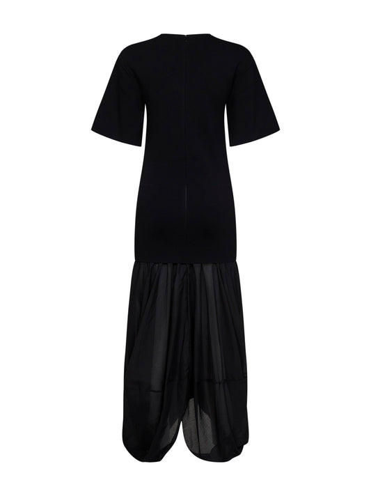 Black cocoon tee dress