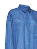 Cobalt voile monogram long summer shirt