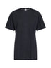 T-shirt oversize in maglia di lyocell e cashmere carbone melange
