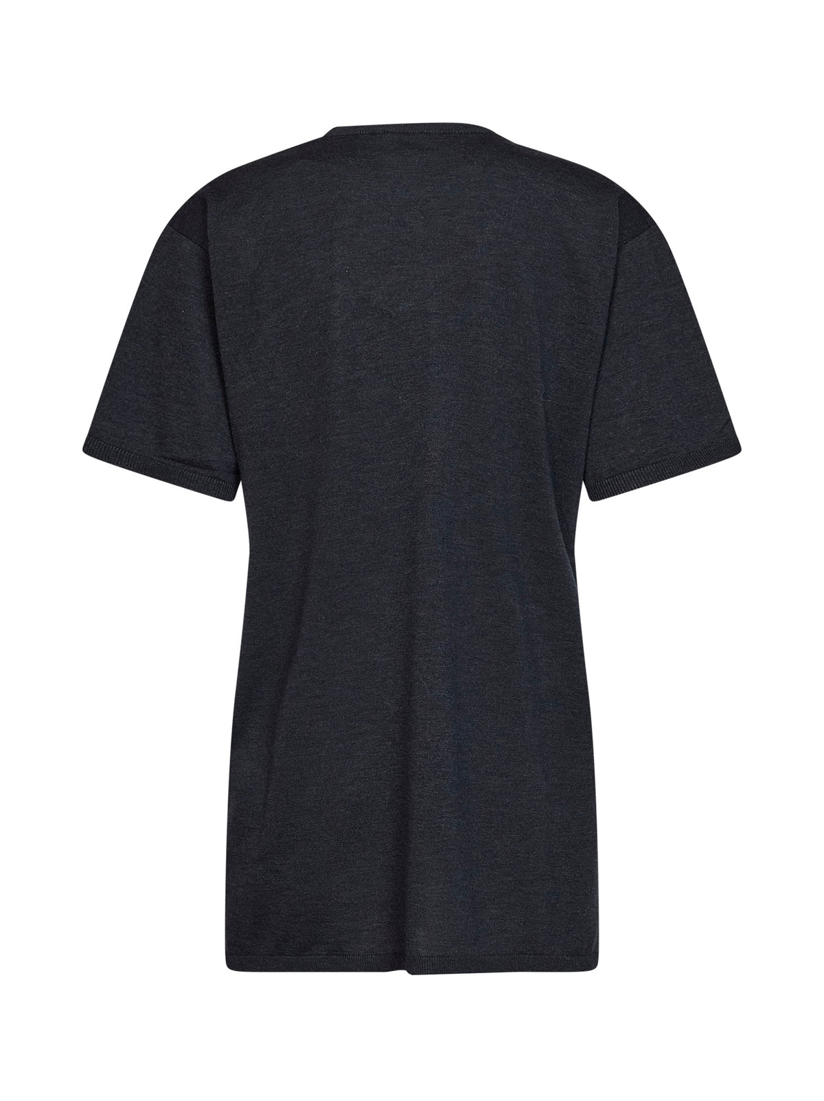 T-shirt oversize in maglia di lyocell e cashmere carbone melange