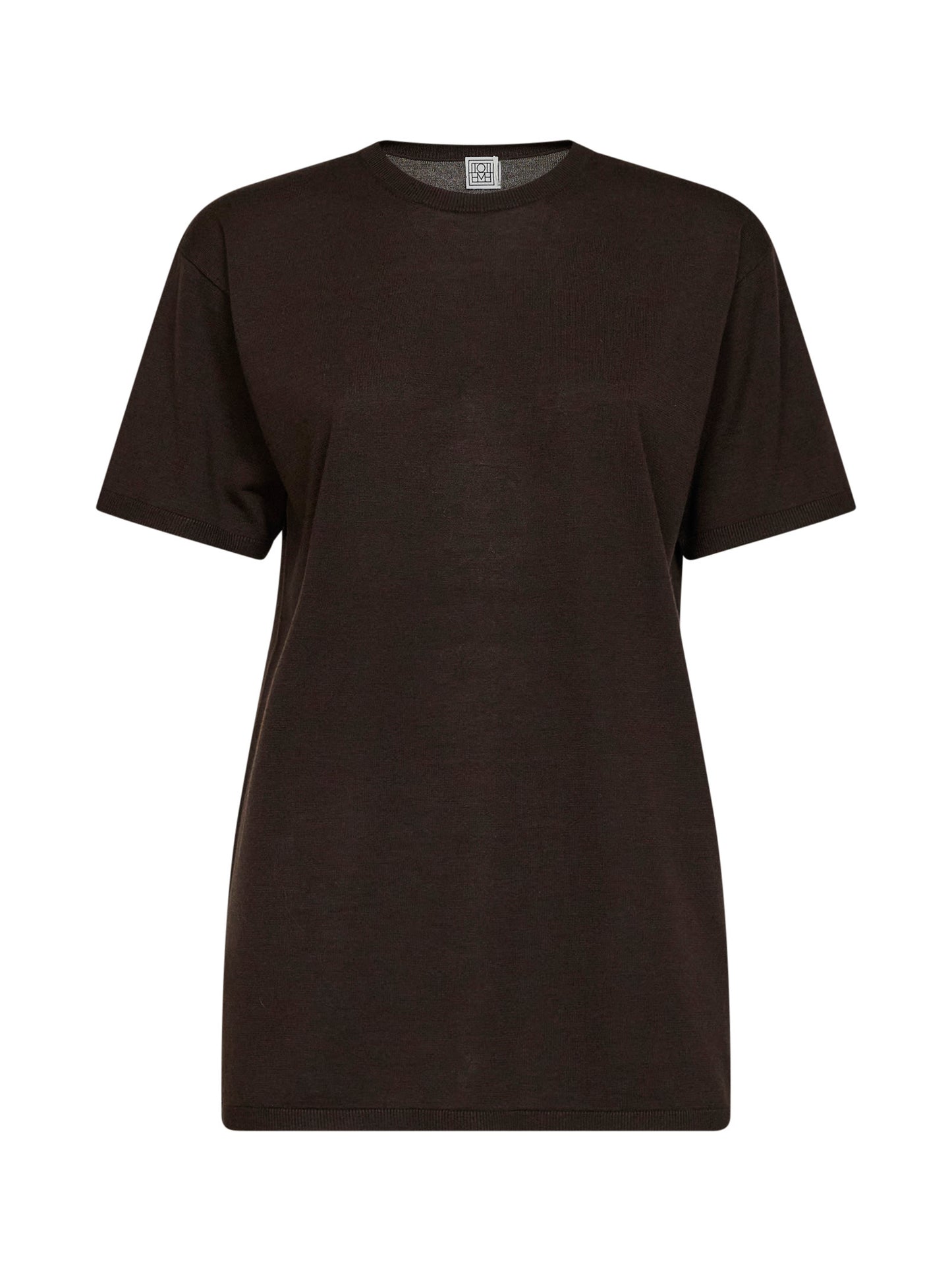 Fondante oversized Lyocell and cashmere knit T-shirt