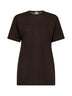 Fondante oversized Lyocell and cashmere knit T-shirt