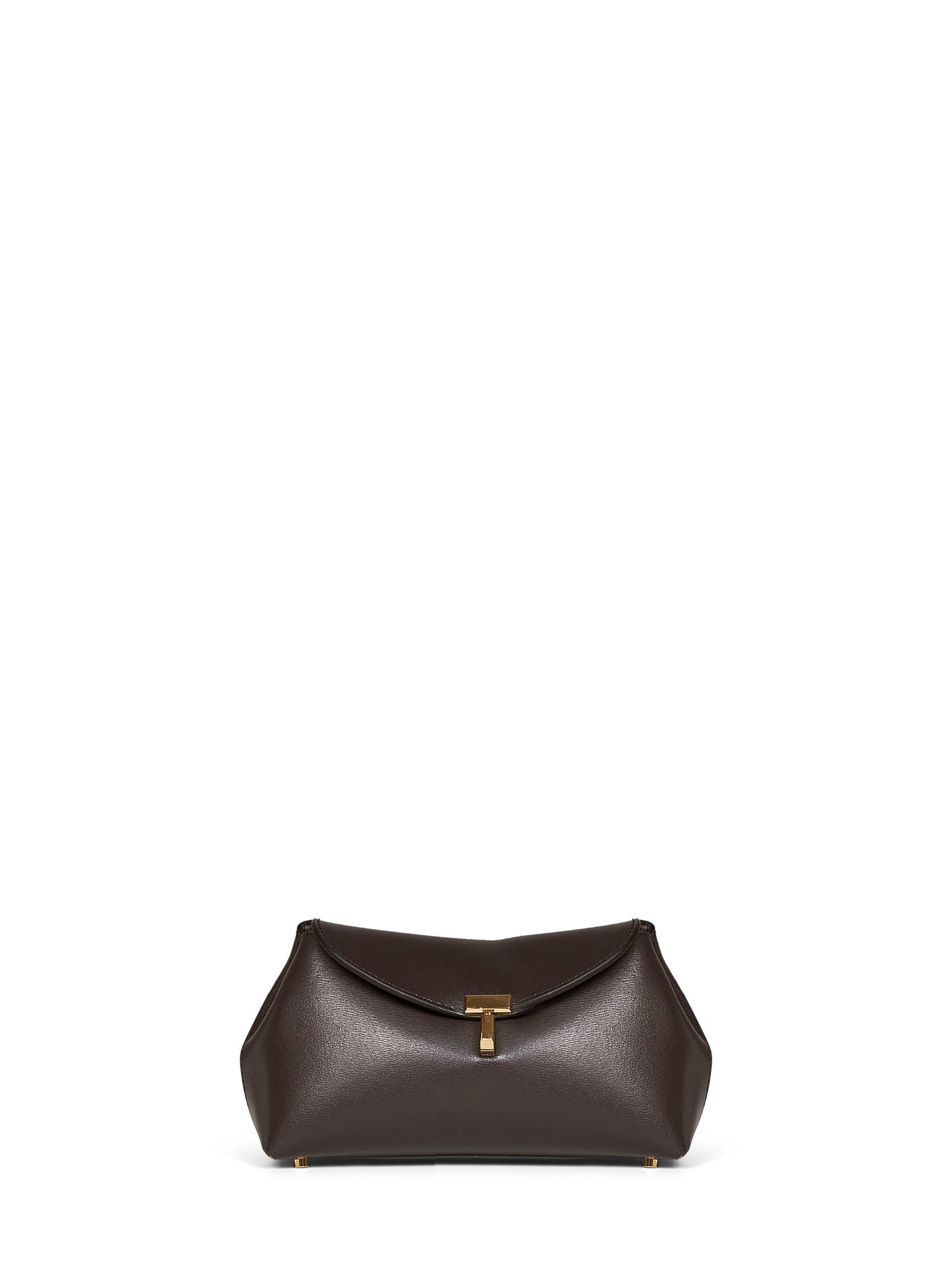 Clutch Mini T-lock marrone