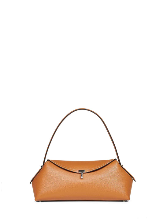 Tan T-lock shoulder bag