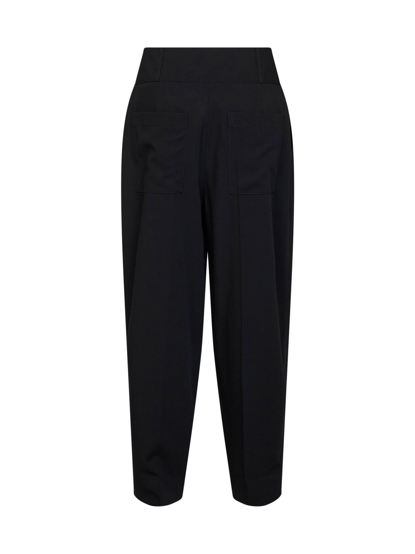 Pantaloni a palloncino in viscosa e lana nera