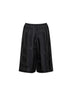 Pantaloni culotte stile pigiama in seta monogram nera