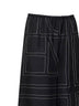 Pantaloni culotte stile pigiama in seta monogram nera