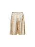 Pantaloni culotte stile pigiama in seta monogram avorio