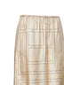 Pantaloni culotte stile pigiama in seta monogram avorio