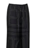 Pantaloni stile pigiama in seta monogram nera
