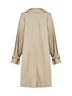Beige cotton oversized trench coat