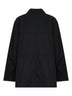 Black cotton blend drawstring utility jacket