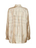 Camicia classica in seta monogram avorio