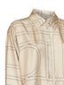 Camicia classica in seta monogram avorio