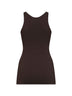 Canotta classica in maglia compatta noce