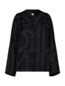 Camicia stile pigiama in seta monogram nera